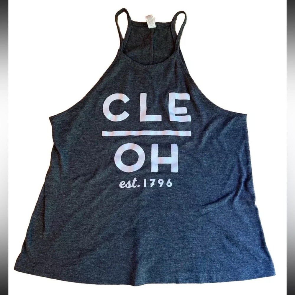 CLE Clothing Womens Small CLE Cleveland Gray Tank Top Shirt